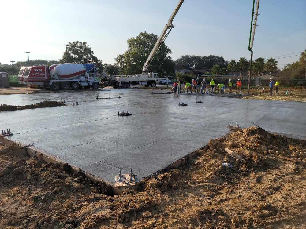 Concrete Foundation And Parking Lot For Baytown Chamber American Paving